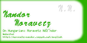 nandor moravetz business card